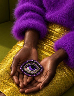 Spilla Œil Céleste – Violet Mystique — 3