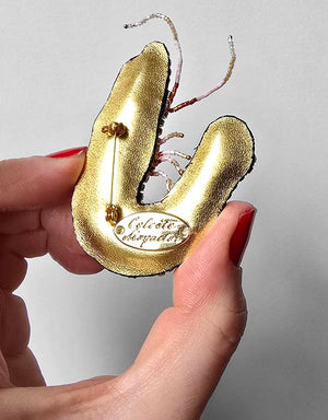 “Le Guilvinec” Brooch – Pink Prawn — 3