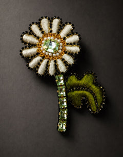 Pre-order – available November 30 – Ivory Pink Daisy Brooch — 3