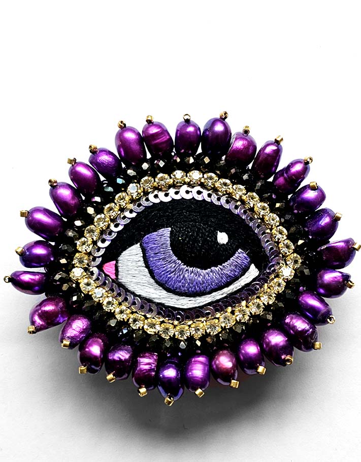 Spilla Occhio «Purple Hypnosis»