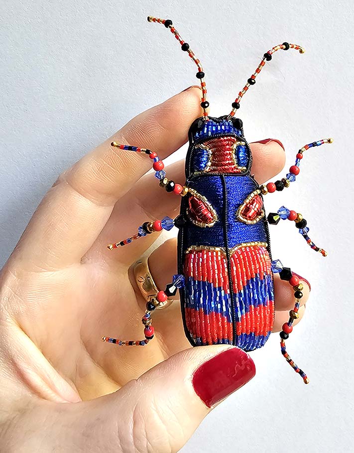 Eude the beetle brooch