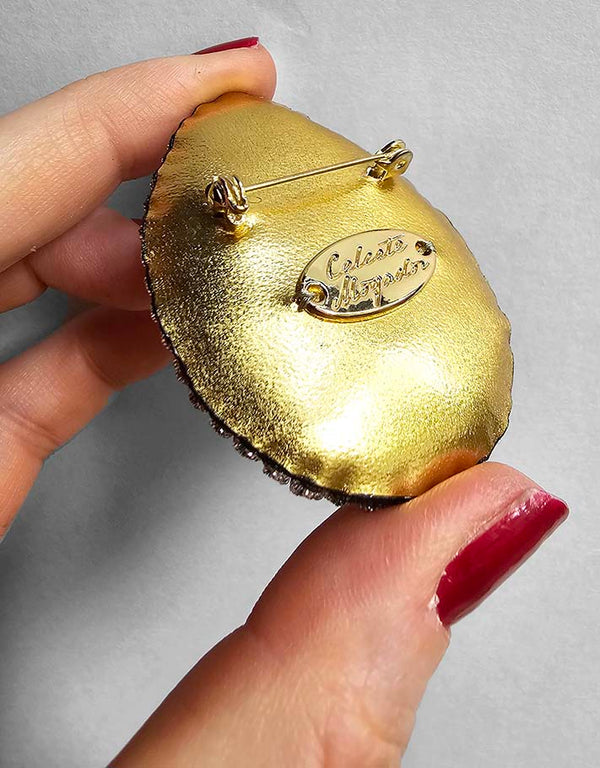 Broche trompe l&#39;œil Citrine