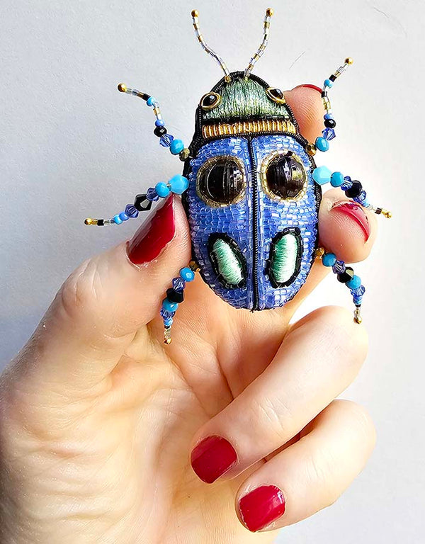 Norbert the beetle brooch — 1
