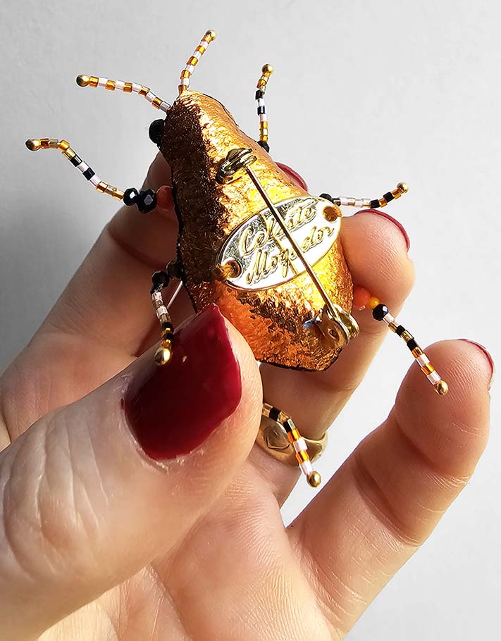 Georges the beetle brooch C leste Mogador