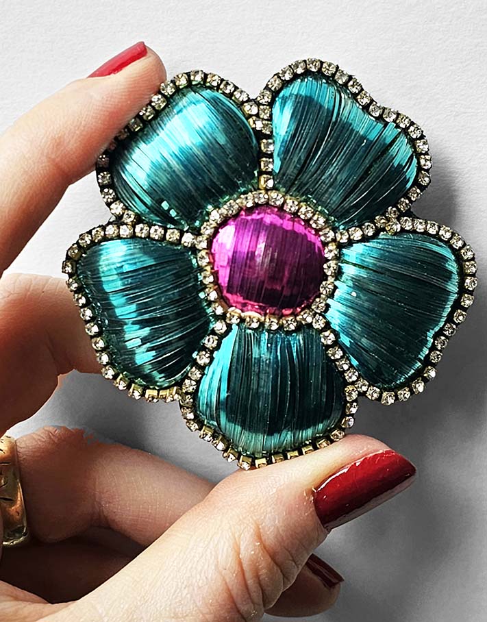 Broche Pop Romy S. de Céleste Mogador, vue de face