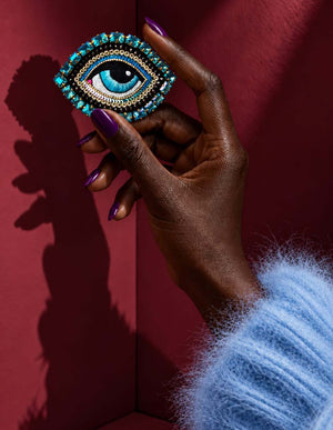 Spilla Œil Céleste – Bleu Intuition — 2