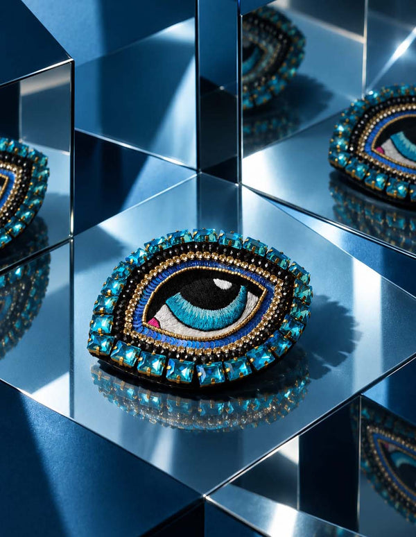 Spilla Œil Céleste – Bleu Intuition — 1