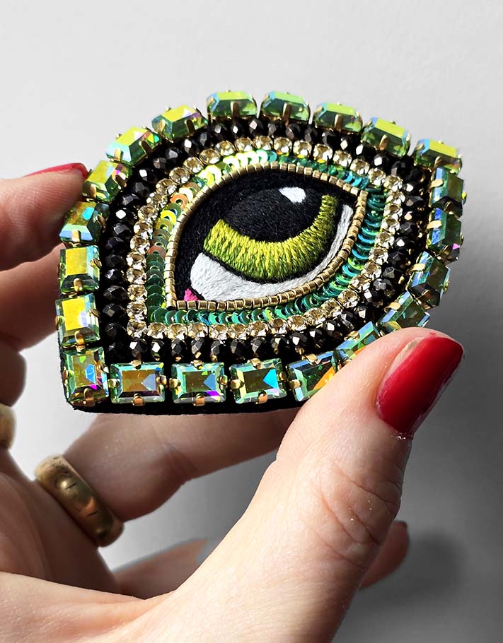 Celestial Eye Brooch - Enchanted Green/ Pre-order, available mid-November
