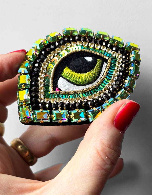 Celestial Eye Brooch - Enchanted Green/ Pre-order, available mid-November