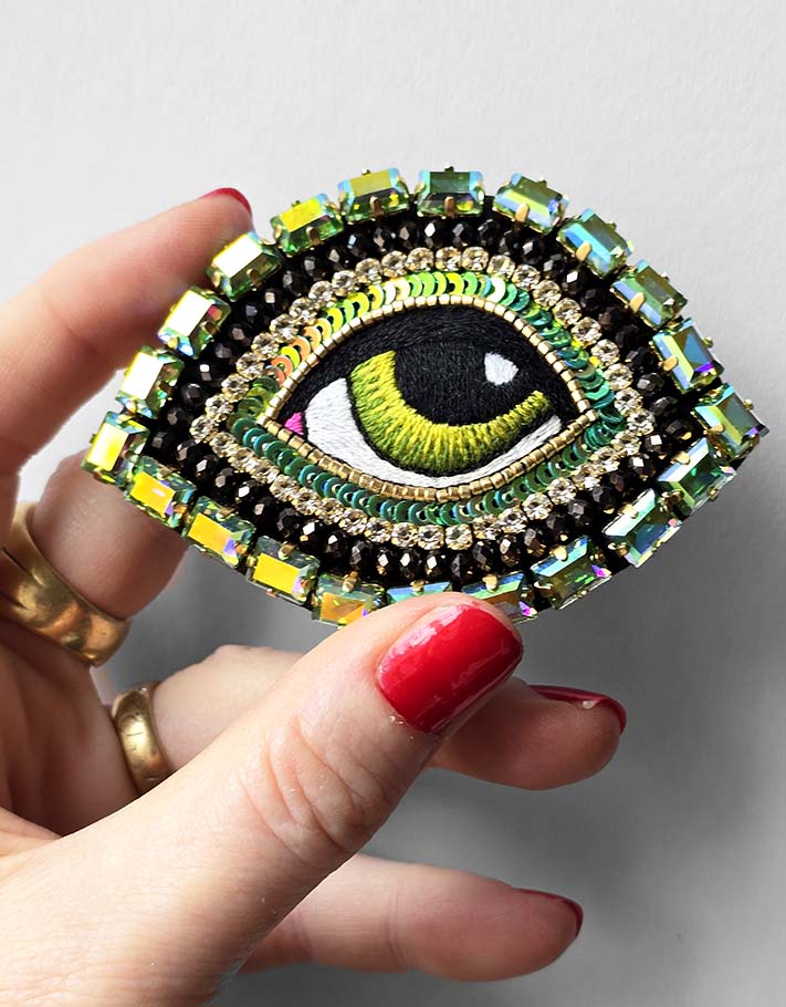 Celestial Eye Brooch - Enchanted Green/ Pre-order, available mid-November
