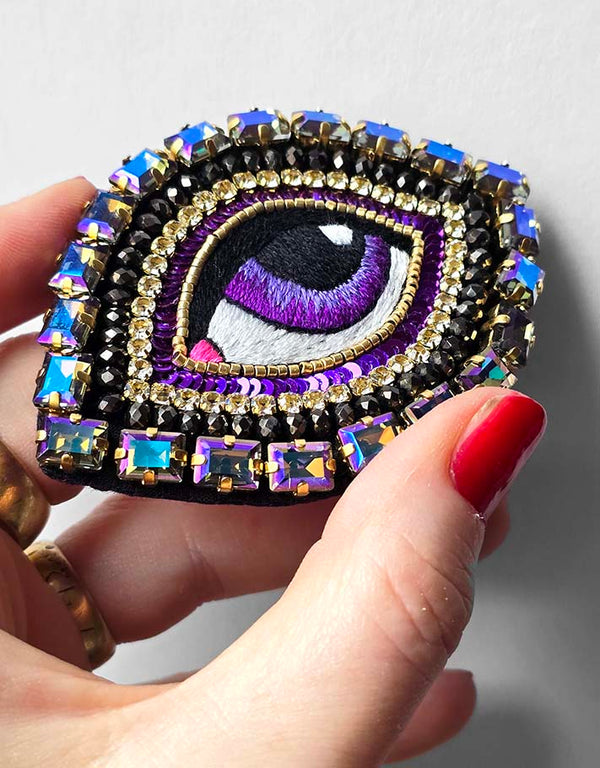 Celestial Eye Brooch - Mystic Violet / Pre-order, available mid-November