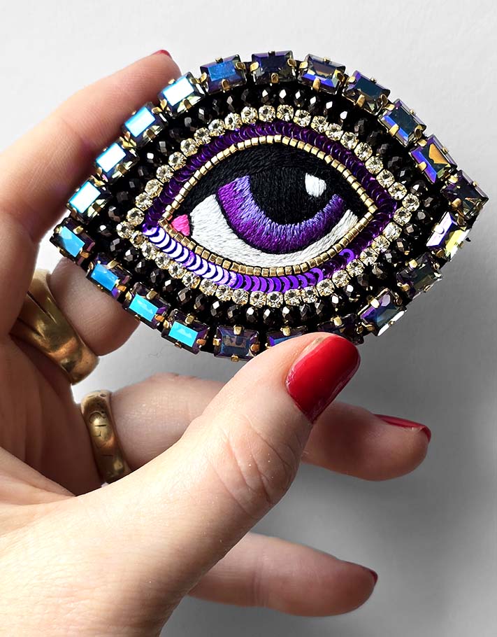 Celestial Eye Brooch - Mystic Violet / Pre-order, available mid-November