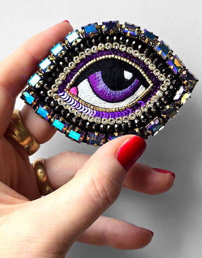 Celestial Eye Brooch - Mystic Violet / Pre-order, available mid-November
