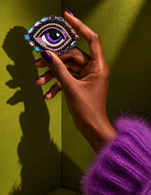 Spilla Œil Céleste – Violet Mystique — 4