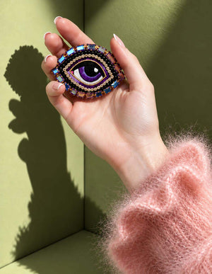 Spilla Œil Céleste – Violet Mystique — 2