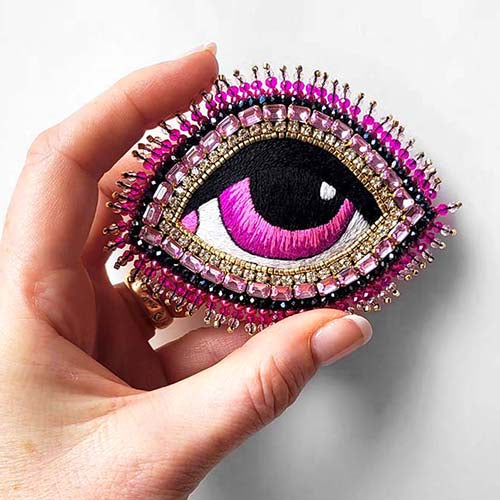 Broche oeil Céleste Mogador