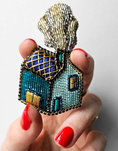 Broche "La Maison Bleue"