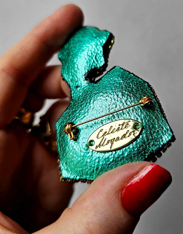 Broche &quot;La Maison Bleue&quot;