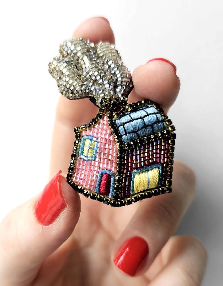 Broche "Cabane Bonbon"