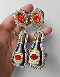 Détail de Boucles d’oreilles « Champagne » – Moulin Rouge®