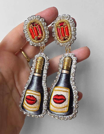 Champagne" earrings