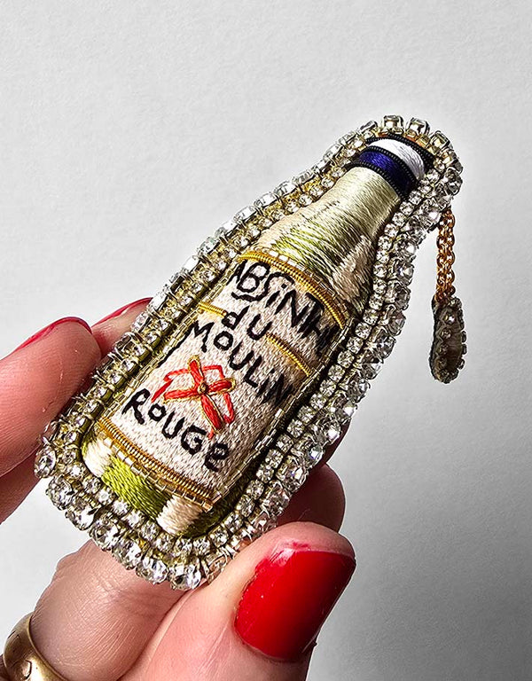 Absinthe bottle&quot; brooch