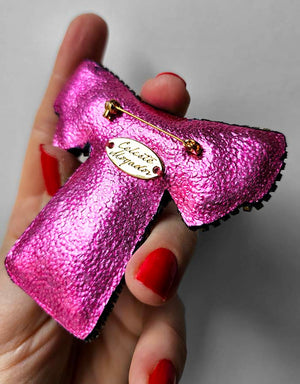 “A Pretty Pink & Orange Bow” Brooch — 4