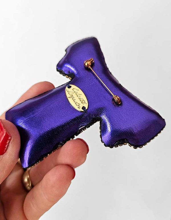 A pretty Blue &amp; Red bow &quot;brooch&quot;