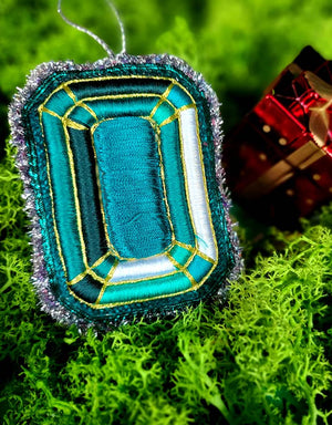 Embroidered Christmas Ornament – Ocean Blue — 1