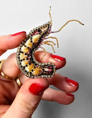 “Plougastel” Brooch – Grey Prawn — 2