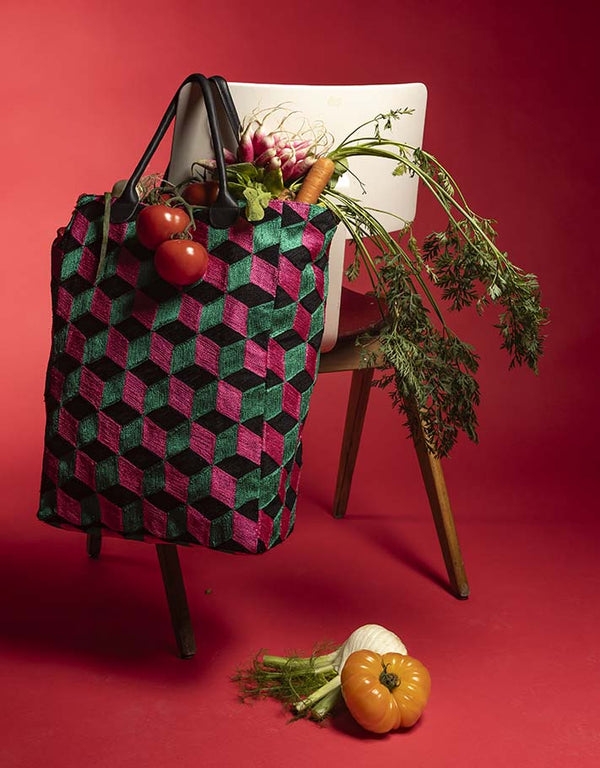 Cabas Le N3 Vert – Brodé à la main / Pré commande disponible fin Novembre