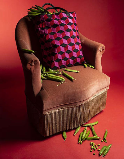 Cabas Le N3 Rose brodé main / Pré commande disponible fin Novembre