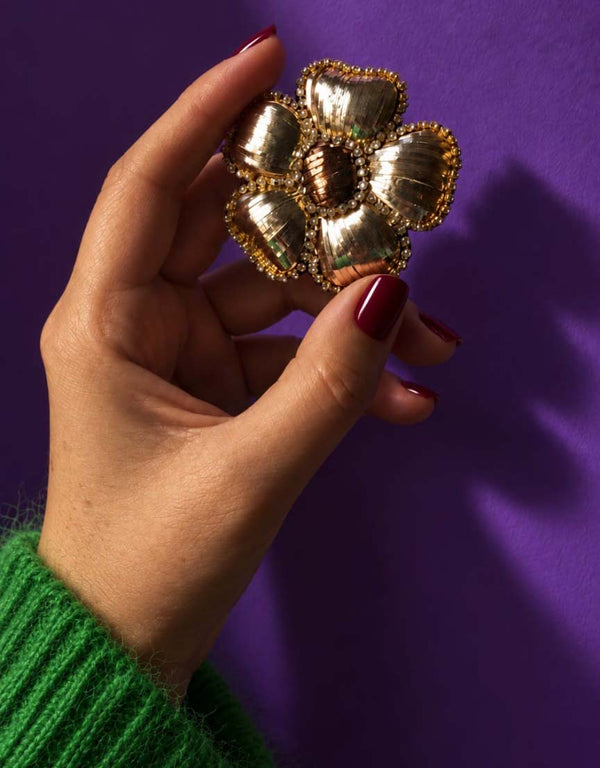 Broche fleur dorée — Lucy in the sky — 1
