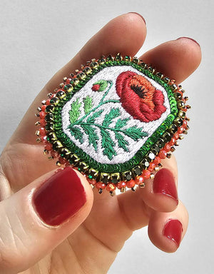 Broche Coquelicot — 1