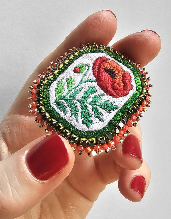 Broche Coquelicot — 1