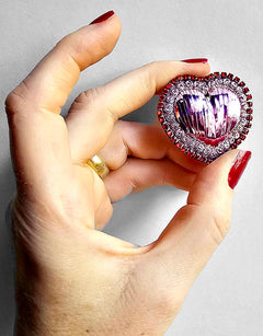 Spilla Pop « Kim H. » – Cuore viola — 1