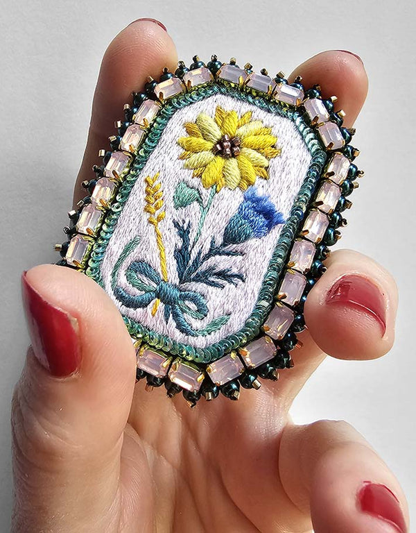 Broche Bouquet de Tournesol