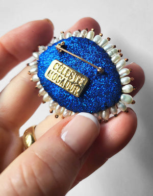 “Deep Blue Mystery” Eye Brooch — 3