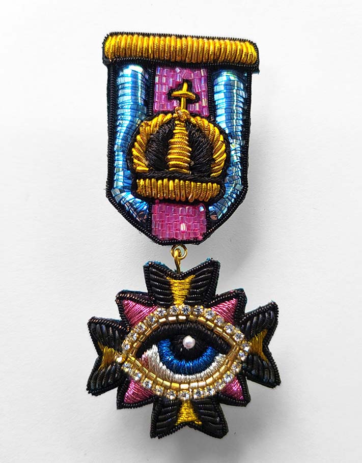 Mini Eye Medal Brooch