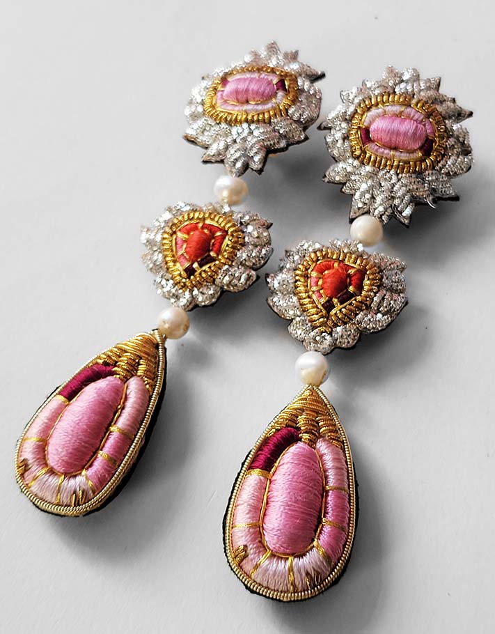 Earrings XL youkounkoun garnet & ruby
