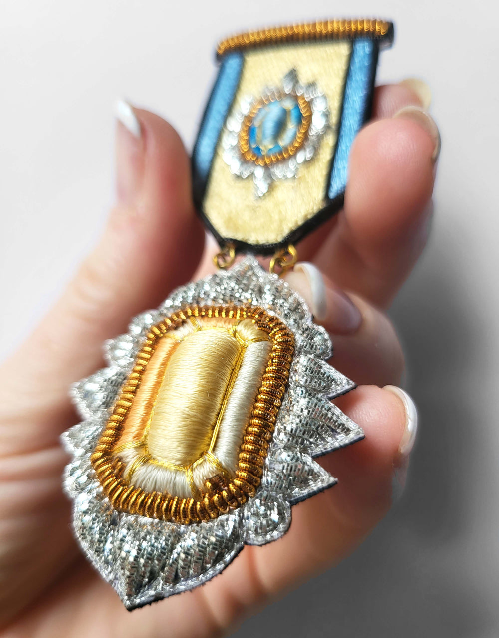 Youkounkoun Medal citrine and aquamarine