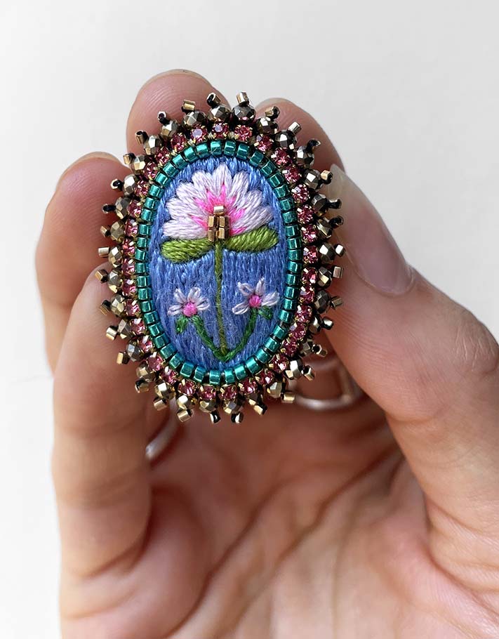 Mini broche collector : Fleur de Nénuphar