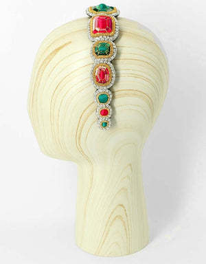 Youkounkoun Headband – Ruby and Emerald Motifs — 2