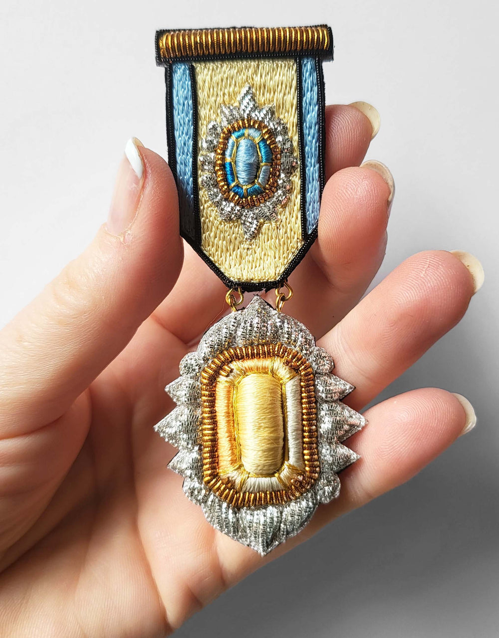 Médaille Youkounkoun citrine & aigues marines