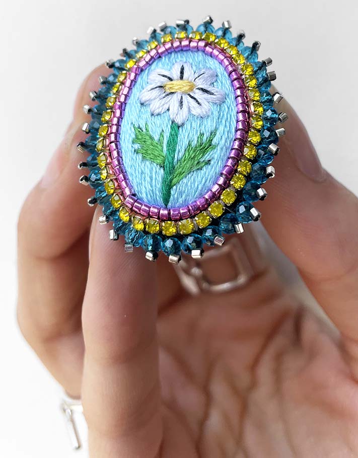 Mini broche collector : Marguerite