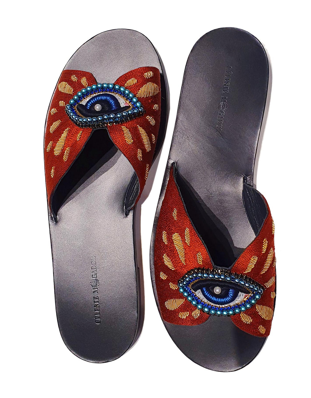 "Blue eye" sandals