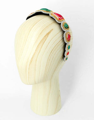 Youkounkoun Headband – Ruby and Emerald Motifs — 1