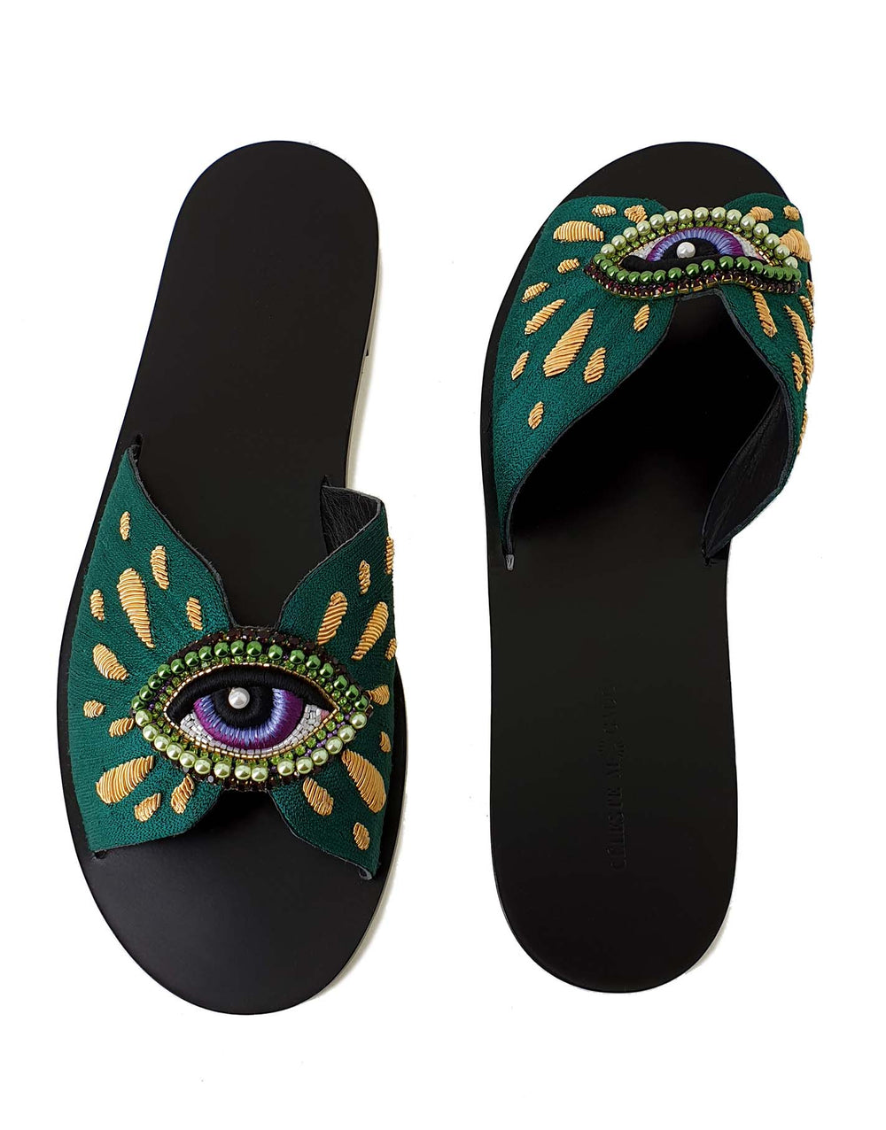 "Green eye" sandals